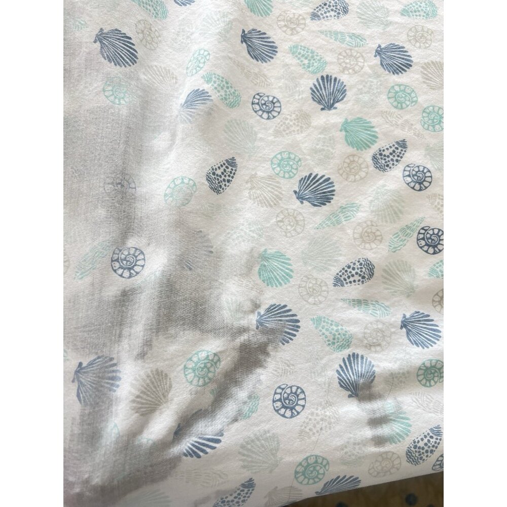 Set 3 Queen Sea Shell Flat Sheet + 2 Qu Pillowcases 60% PIMA COTTON Ocean Summer - Picture 8 of 14